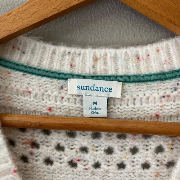 Sundance Crewneck Sweater‎ Size Medium Oversized Chunky Knit Pullover Cozy - Picture 4 of 5